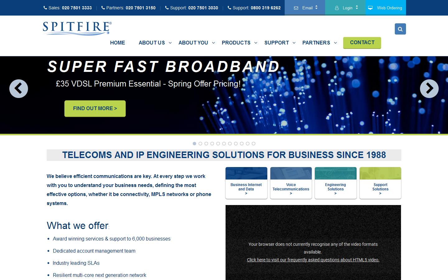 Spitfire Digital Networks Ltd Website