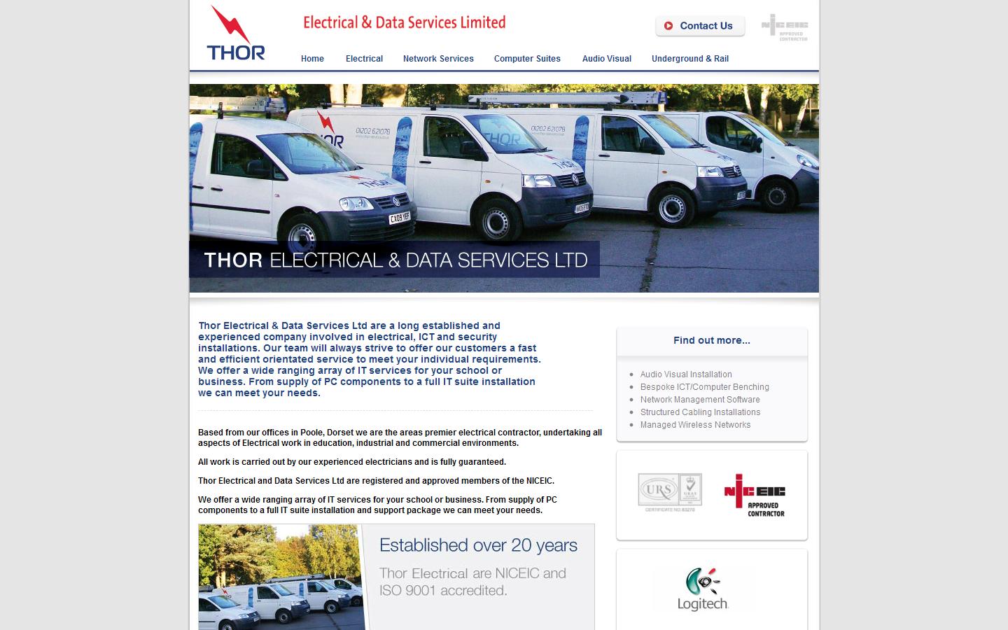 Thor Electrical & Data Services Ltd Website