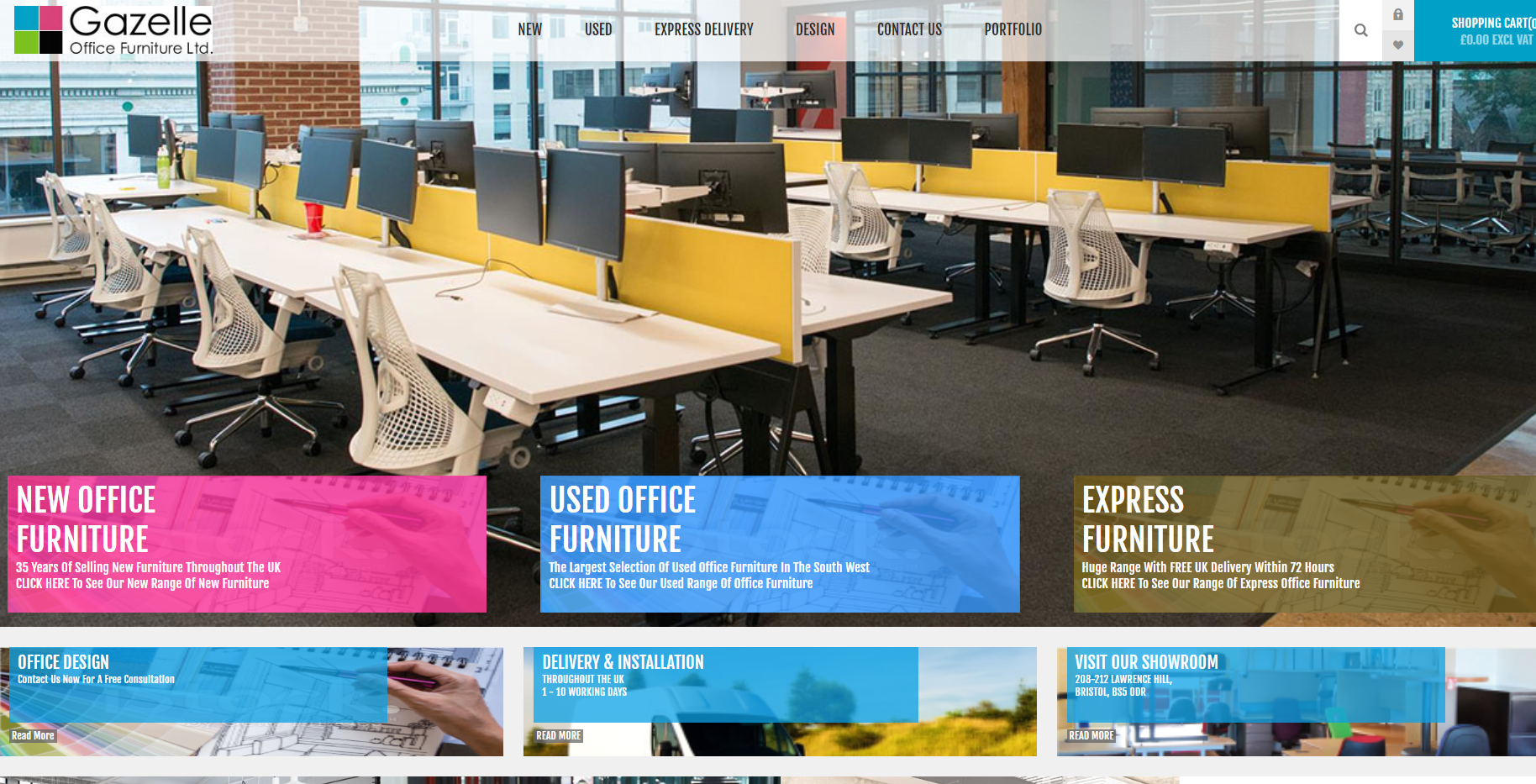 Gazelle Office Furniture Website