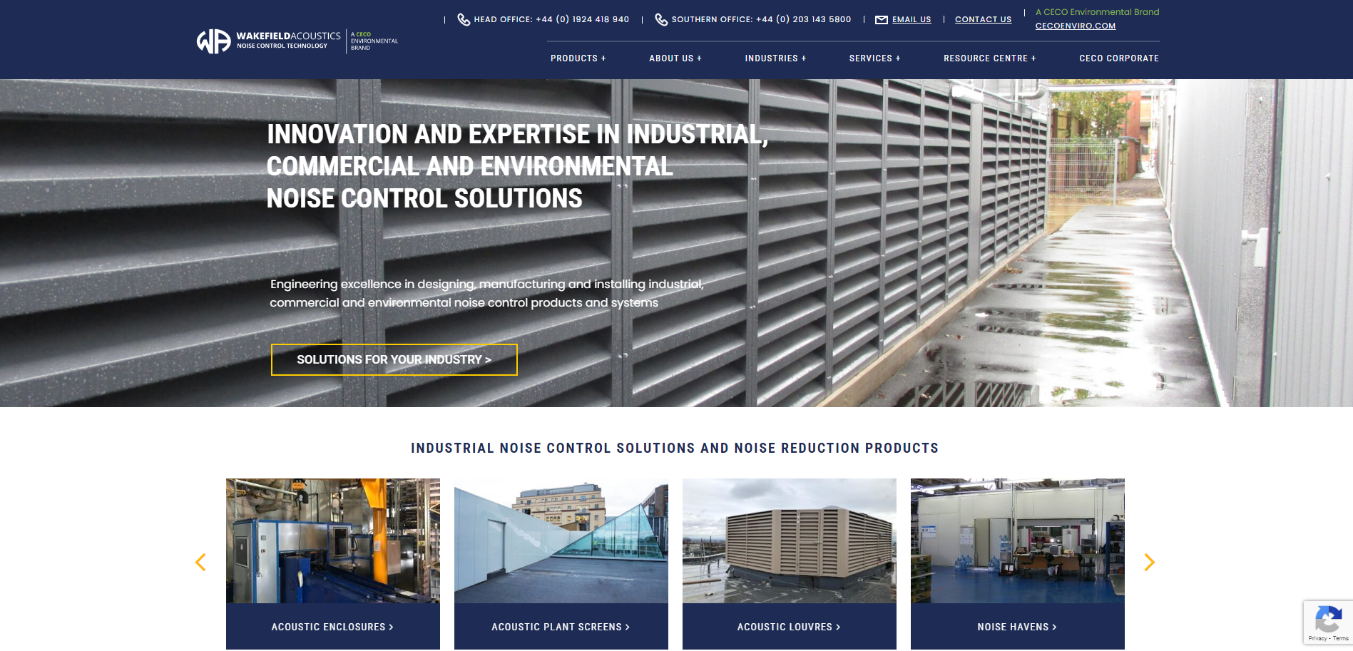 Wakefield Acoustics Ltd  Website