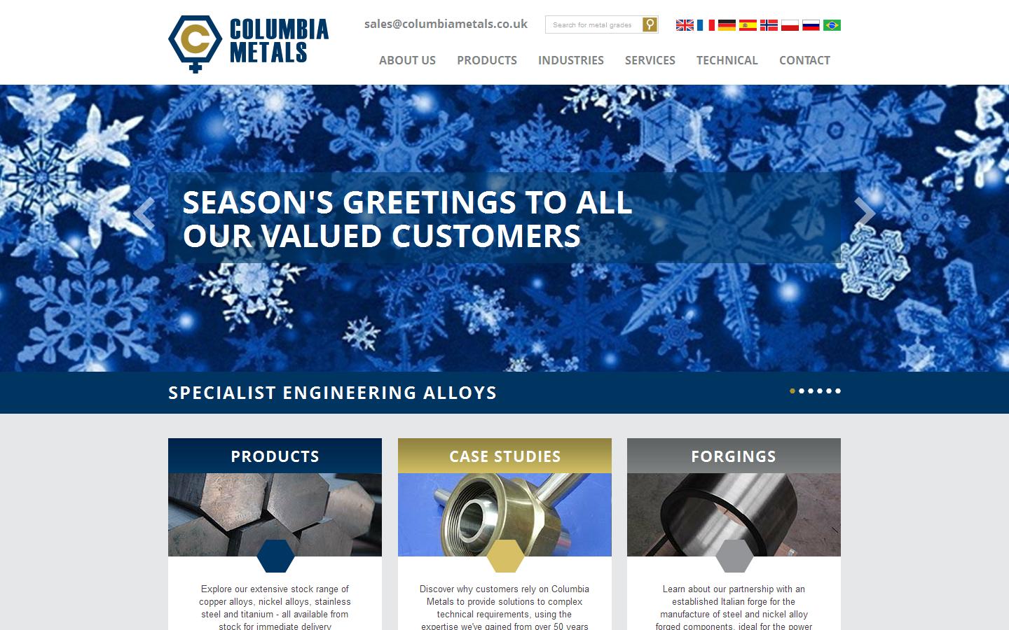Columbia Metals Ltd Website