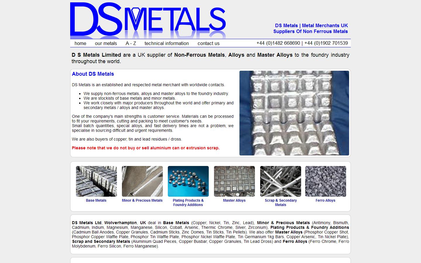 DS Metals Ltd Website