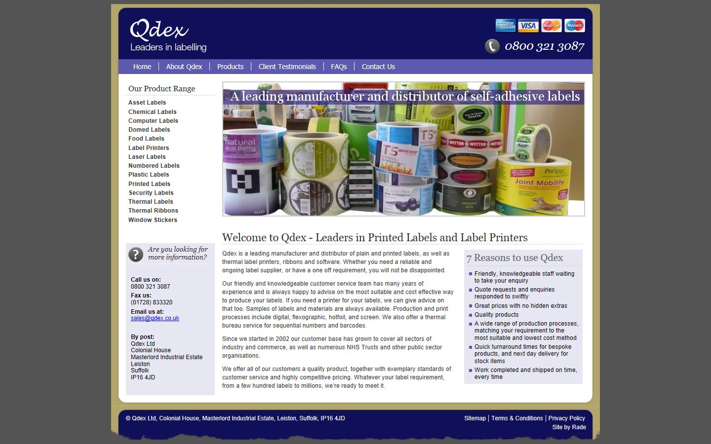 Qdex Ltd Website