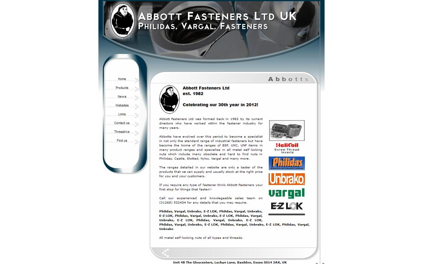 Abbot Fasteners Ltd Website