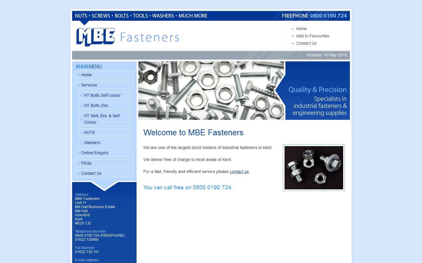 MBE Fasteners Website