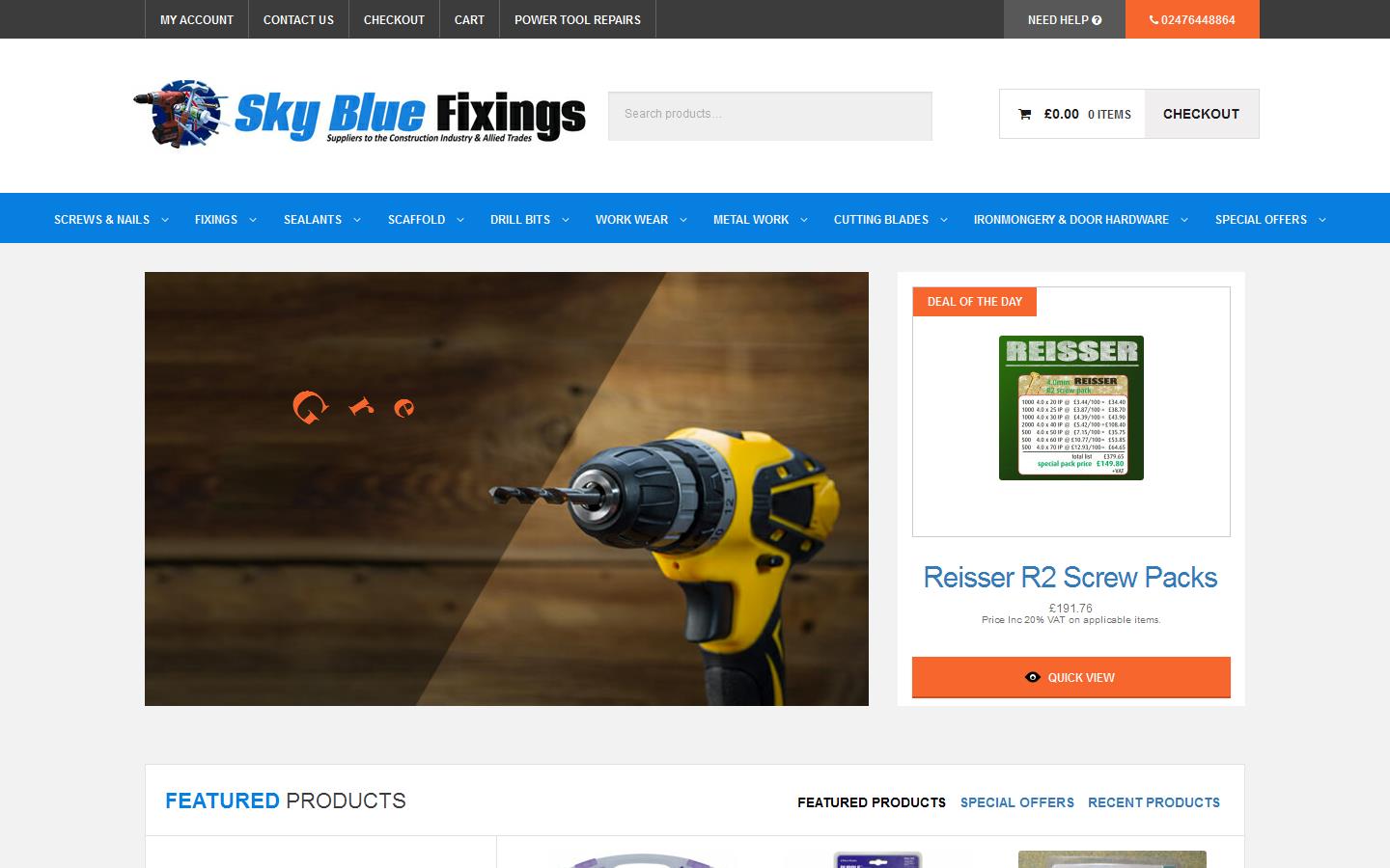 Sky Blue Fixings Ltd Website