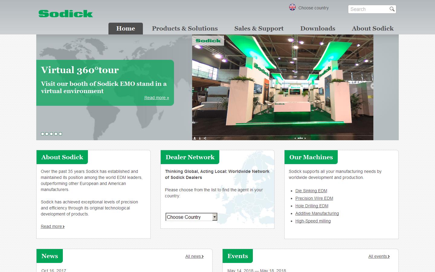 Sodick (Europe) Website