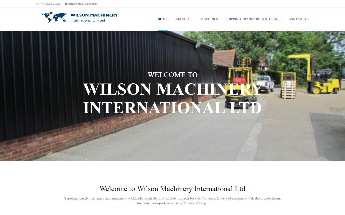 Wilson Machinery International Ltd Website