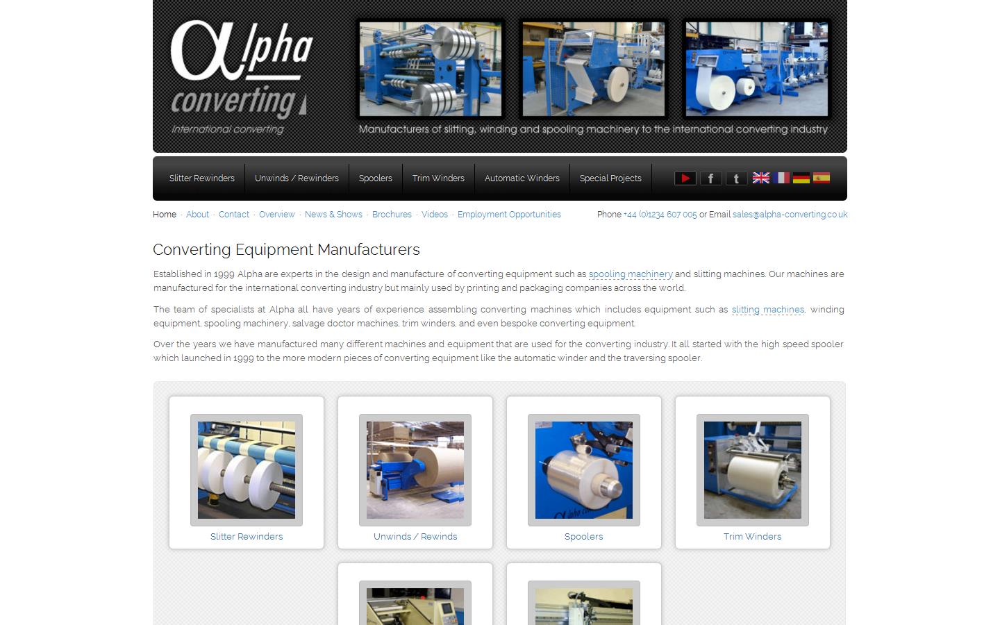 Alpha Converting Equipment Ltd Website