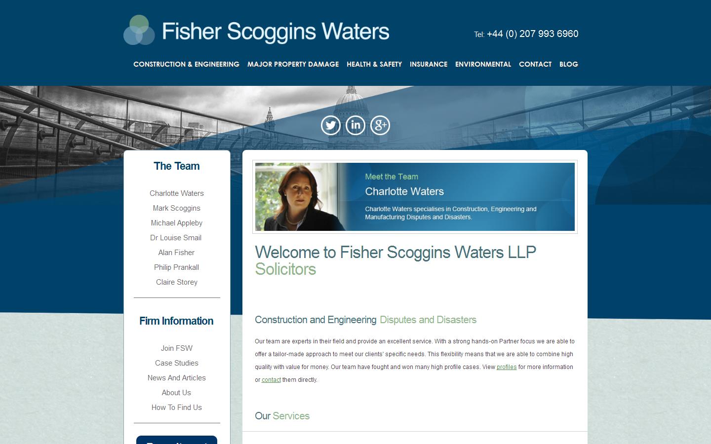 Fisher Scoggins Waters LLP Solicitors Website