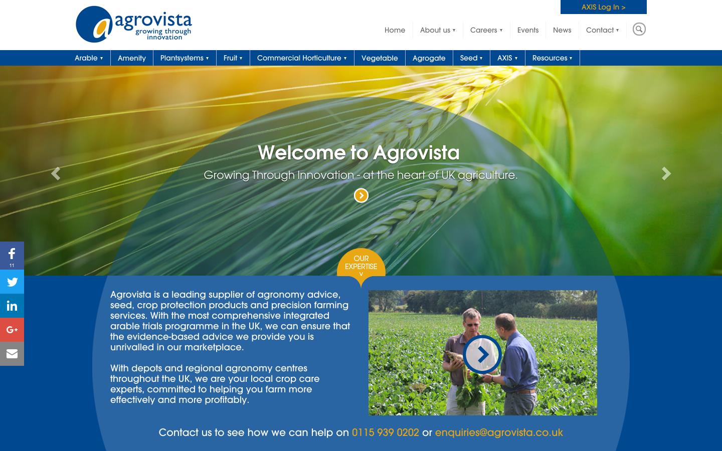 Agrovista UK Ltd Website