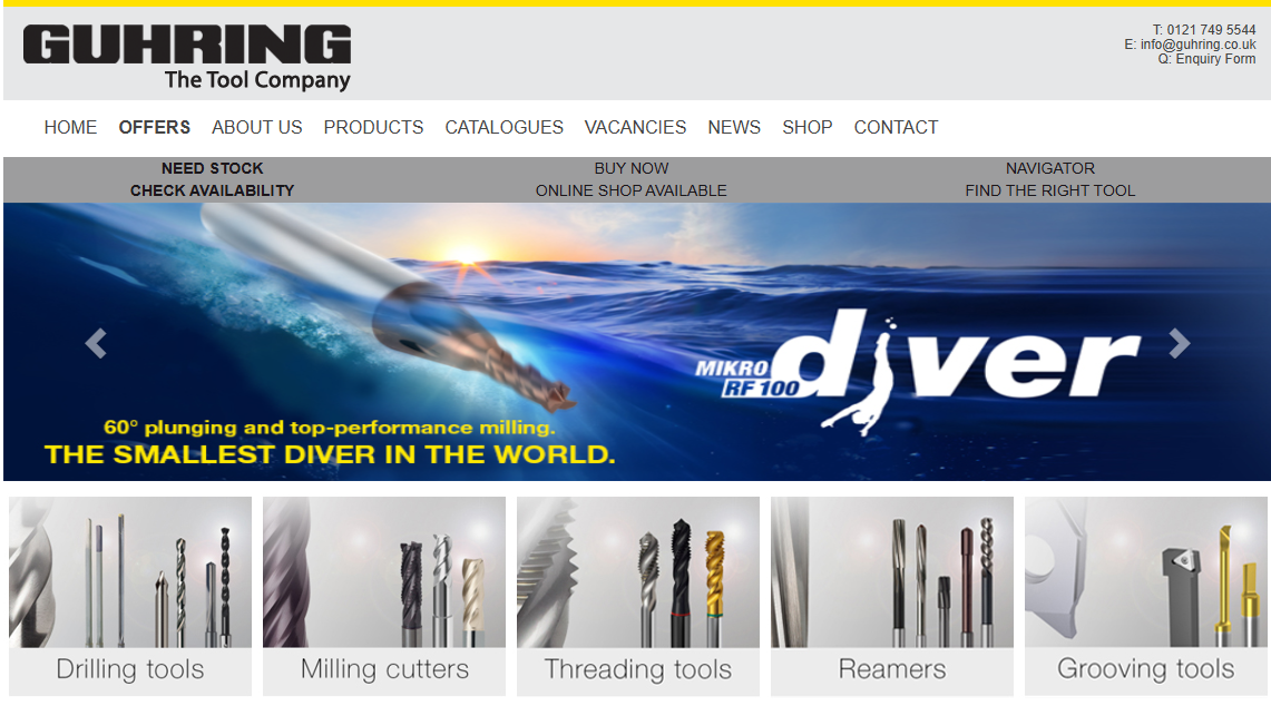 Guhring Ltd Website