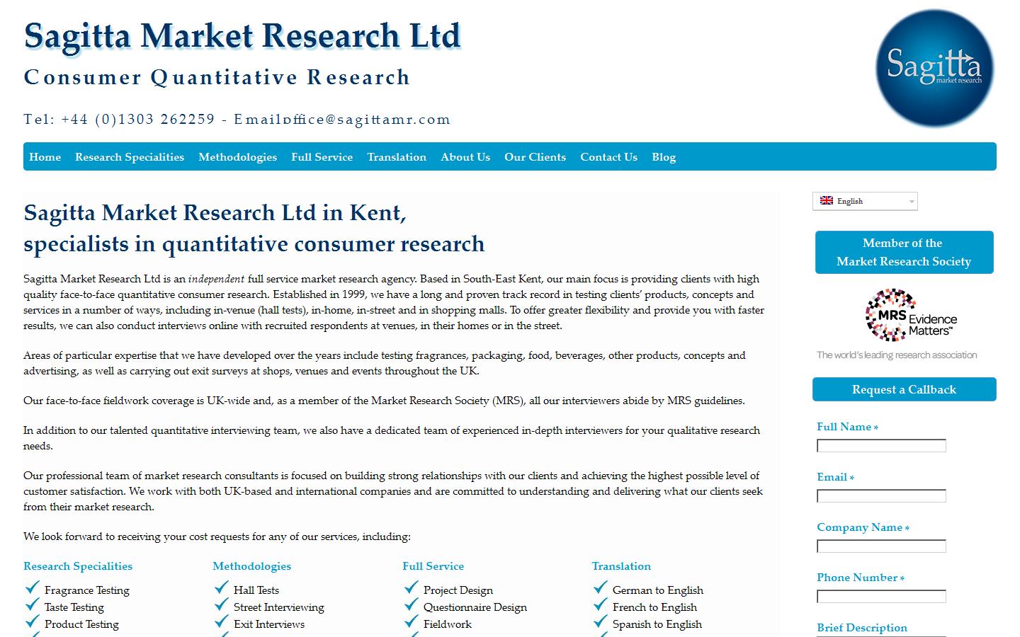 Sagitta Consultancy Ltd Website