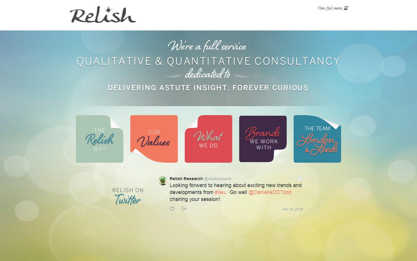 Relish Research Website