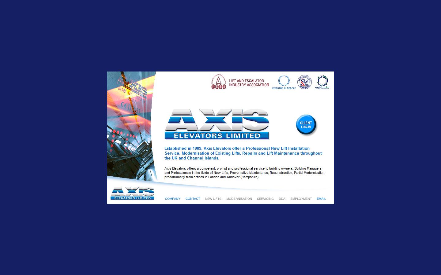 Axis Elevators Ltd  Website