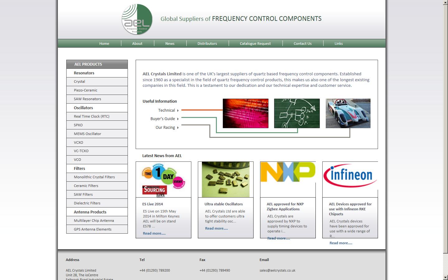 AEL Crystals Ltd Website