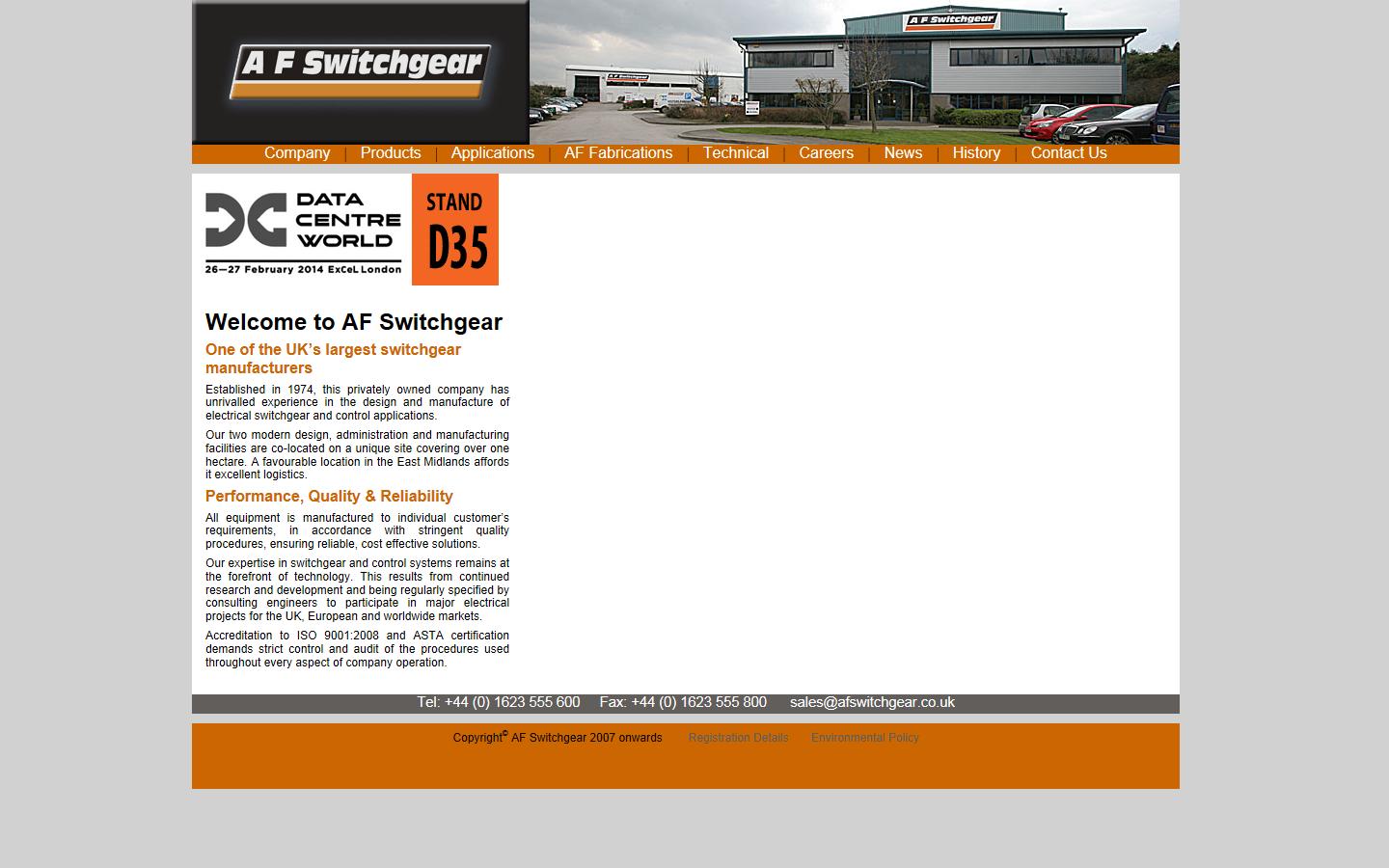AF Switchgear Ltd Website