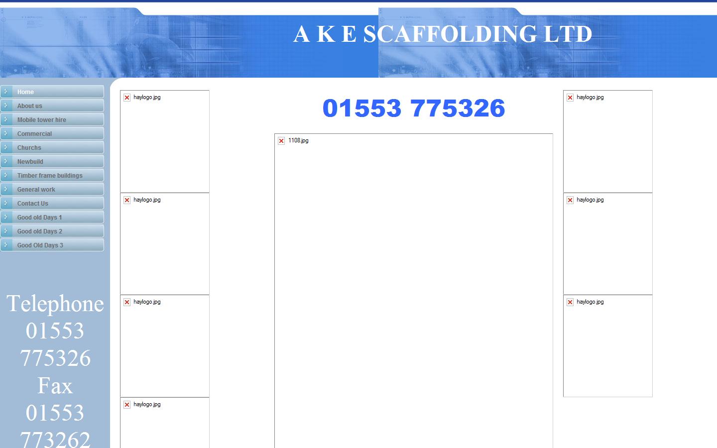 A K E Scaffolding Ltd Website