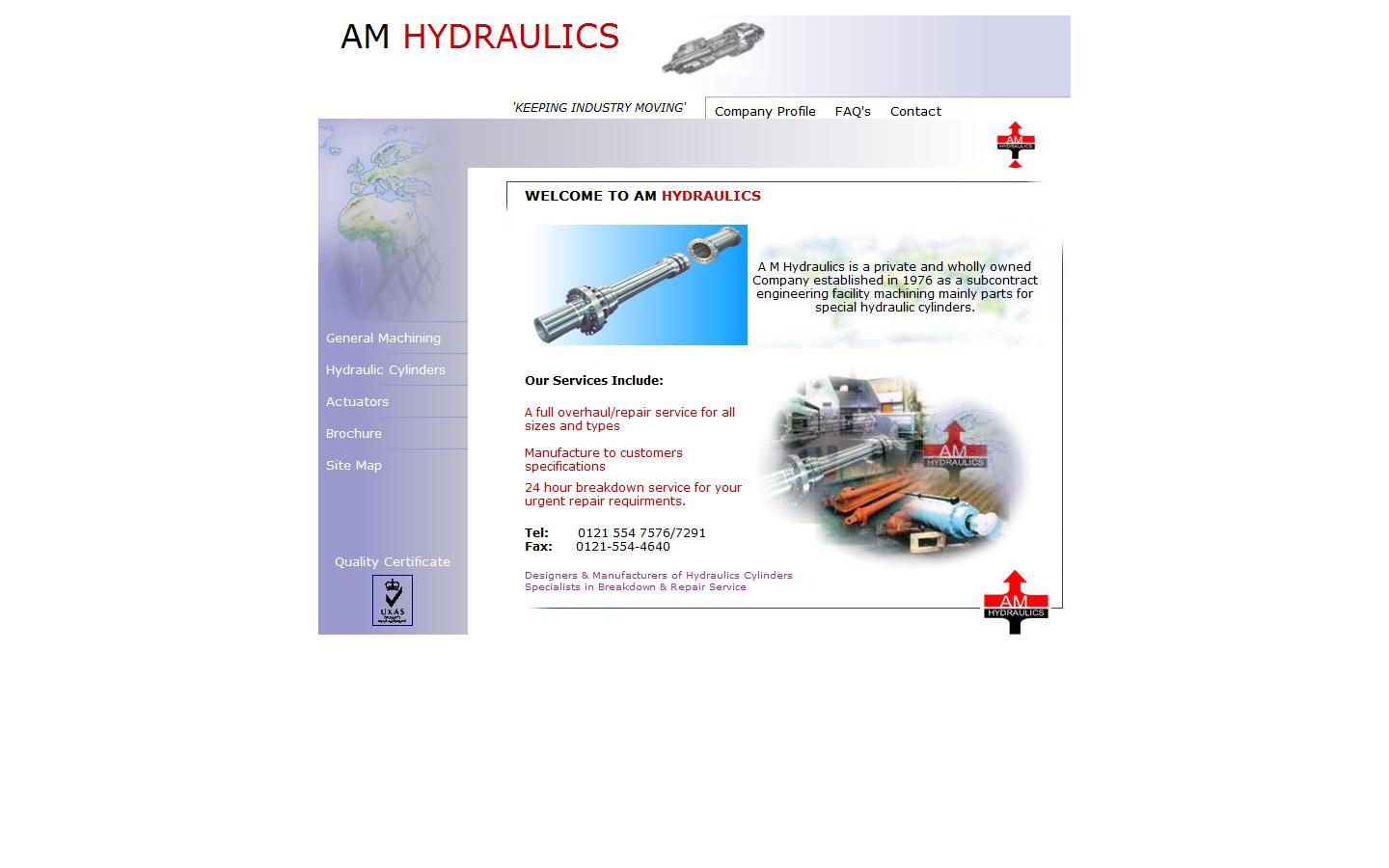 AM Hydraulics Website