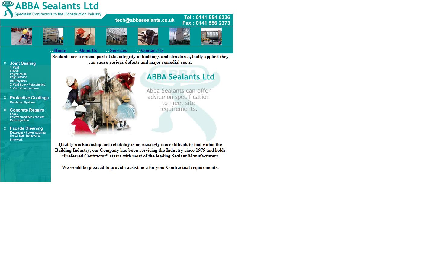 Abba Sealants Ltd  Website