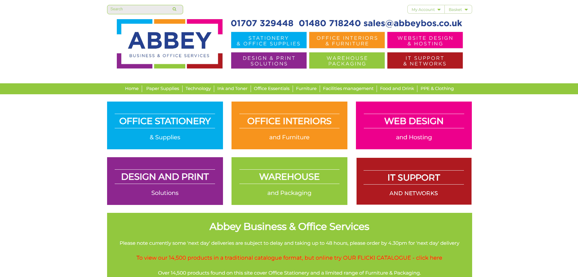 Abbey Stationers Ltd Website