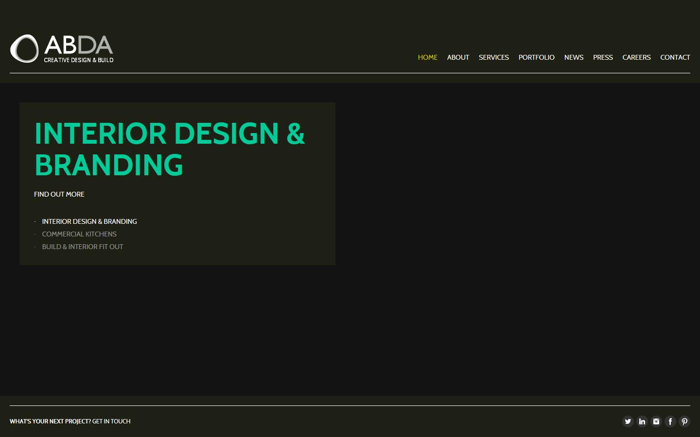 Abda Creative Design and Build  Website