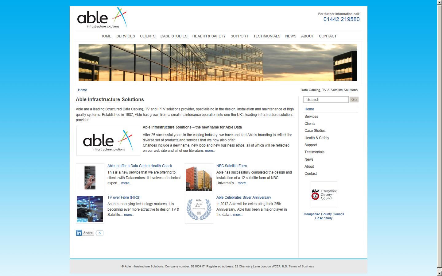 Able Data Installations PLC Website