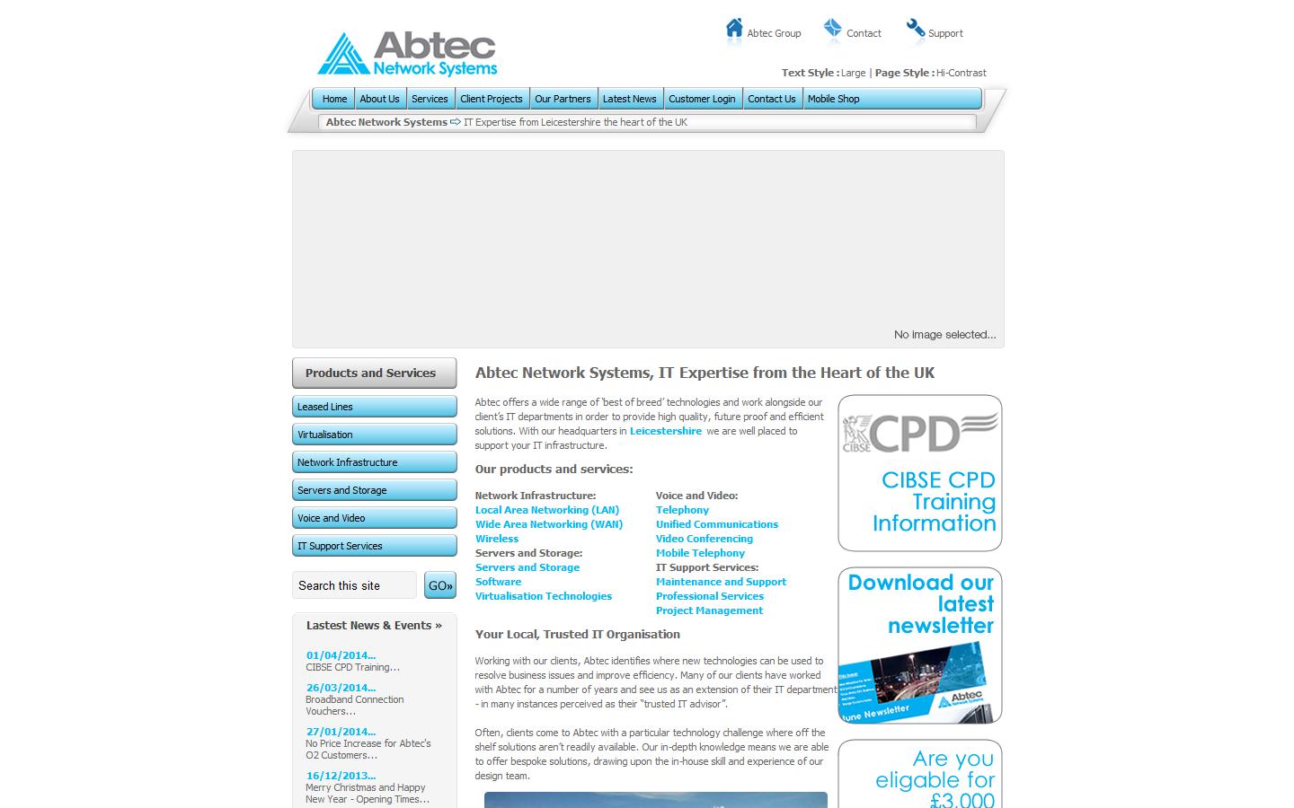 Abtec Network Systems Website