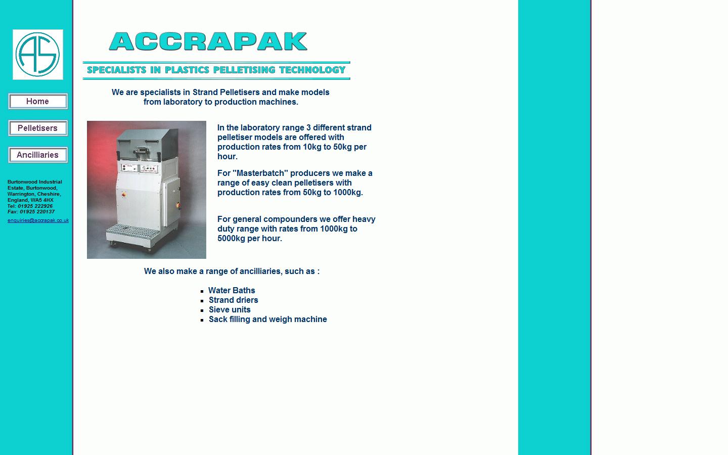 Accrapak Systems Ltd Website