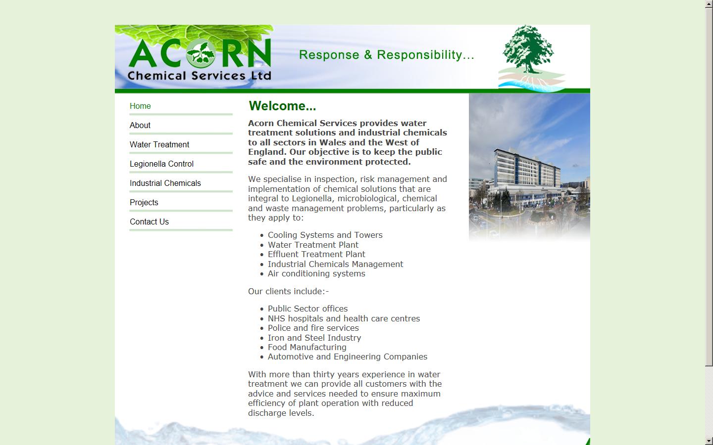 Acorn Chemical Services Ltd Website