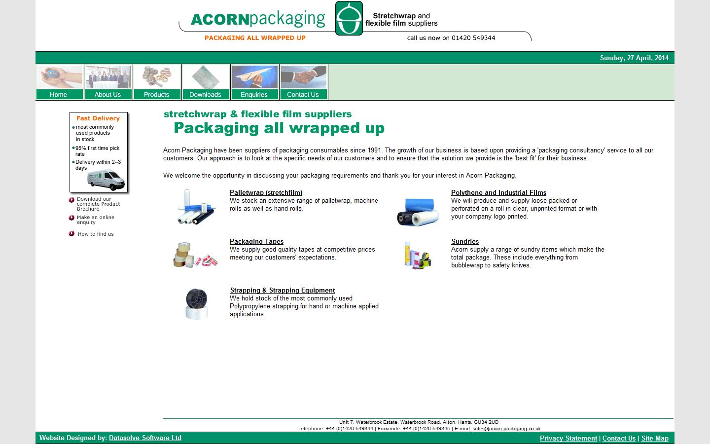 Acorn Packaging Website