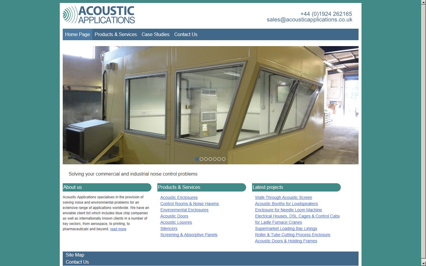 Acoustic Applications Ltd Website