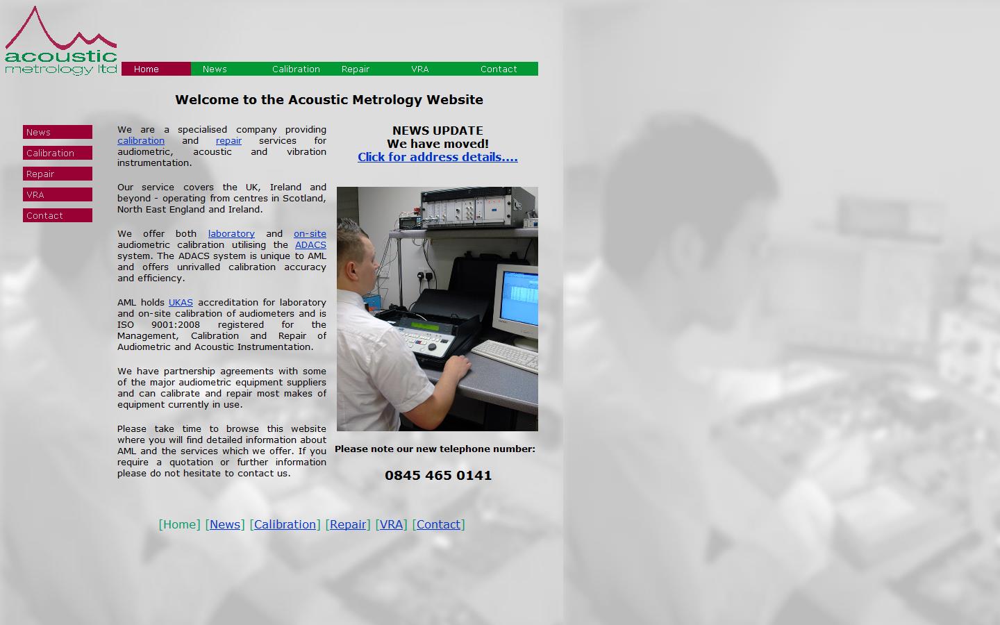 Acoustic Metrology Ltd Website