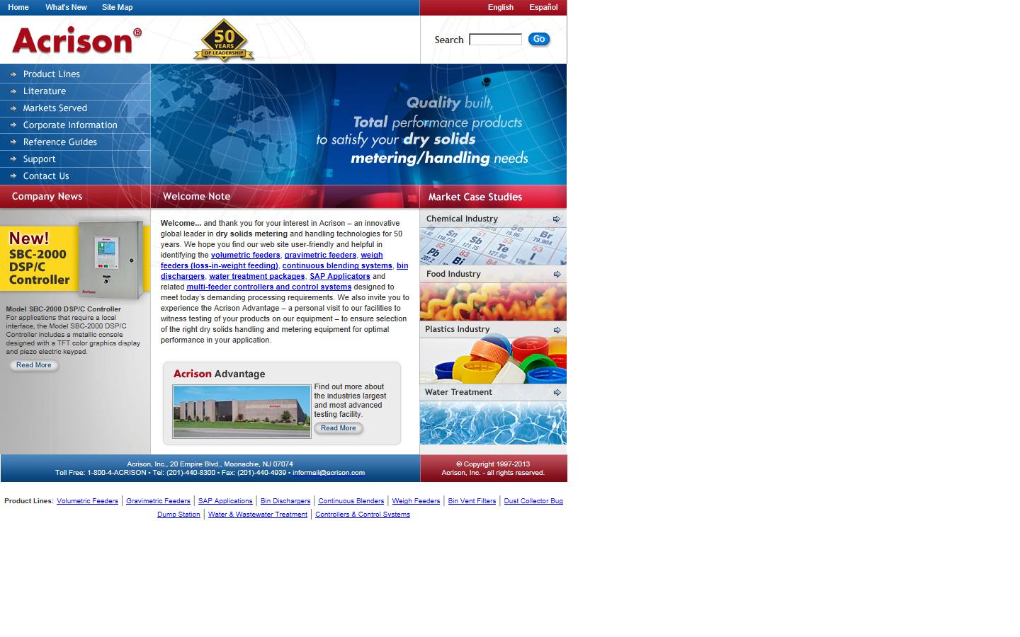 Acrison International Ltd  Website