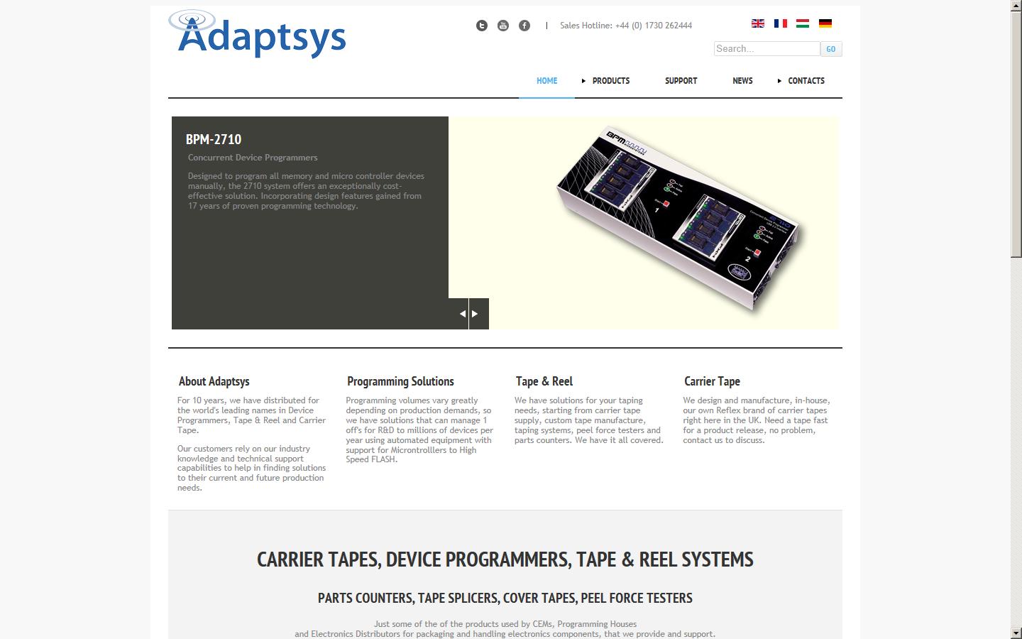 Adaptsys Ltd Website
