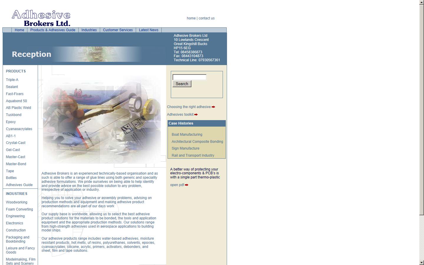 Adhesive Brokers Ltd Website