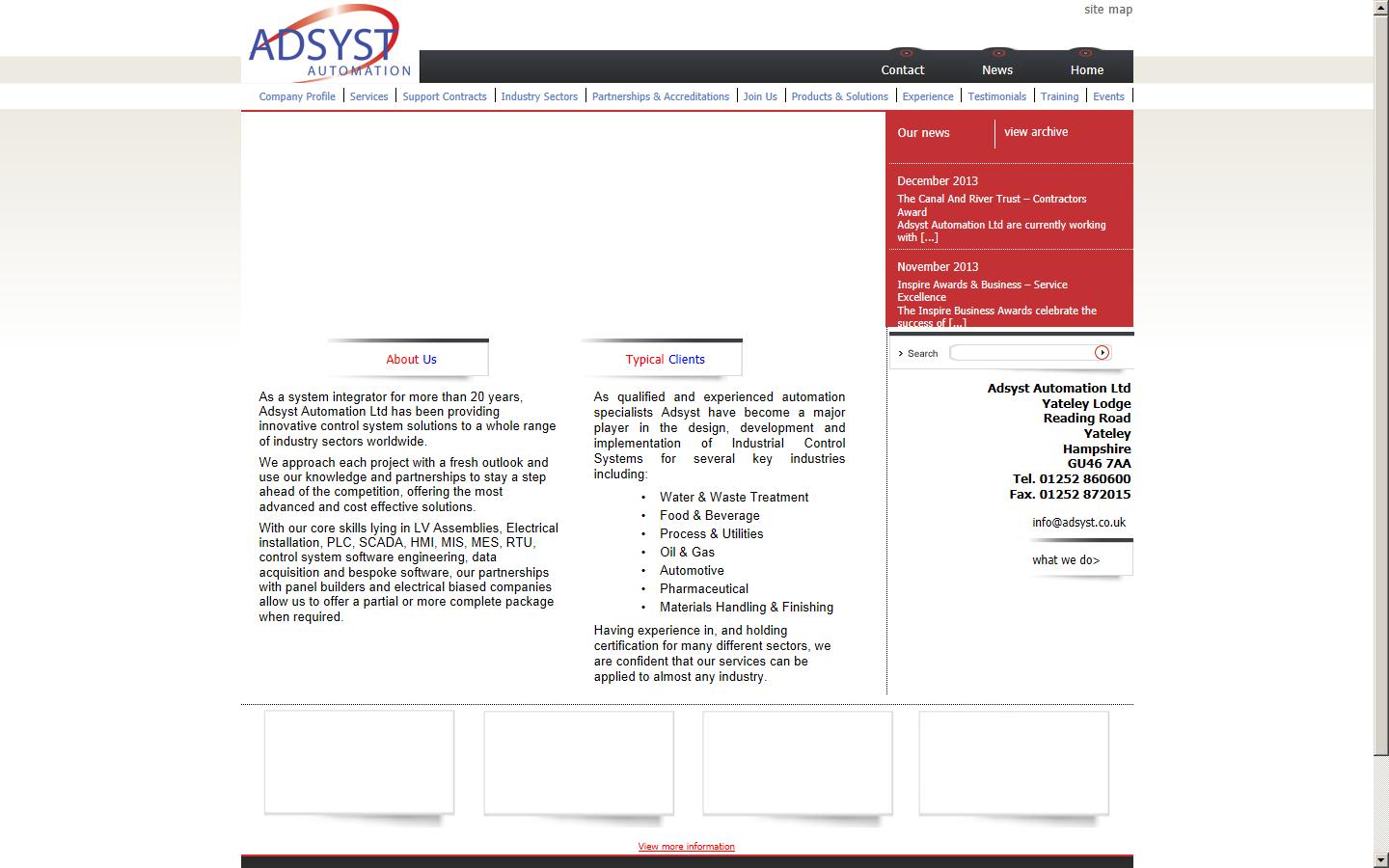 Adsyst Automation Ltd  Website