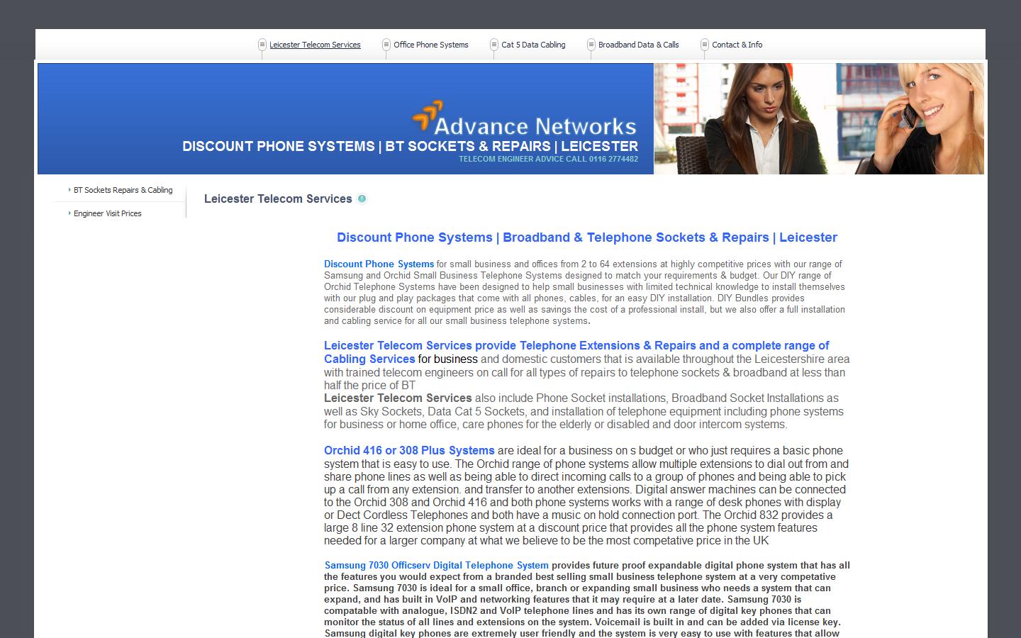 Advance Networks Ltd Website