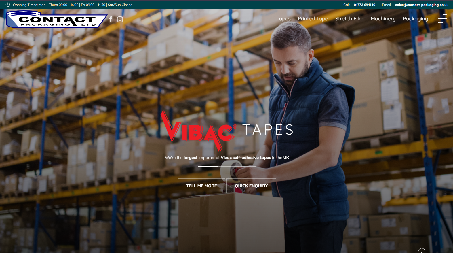 Contract Packaging plc Website