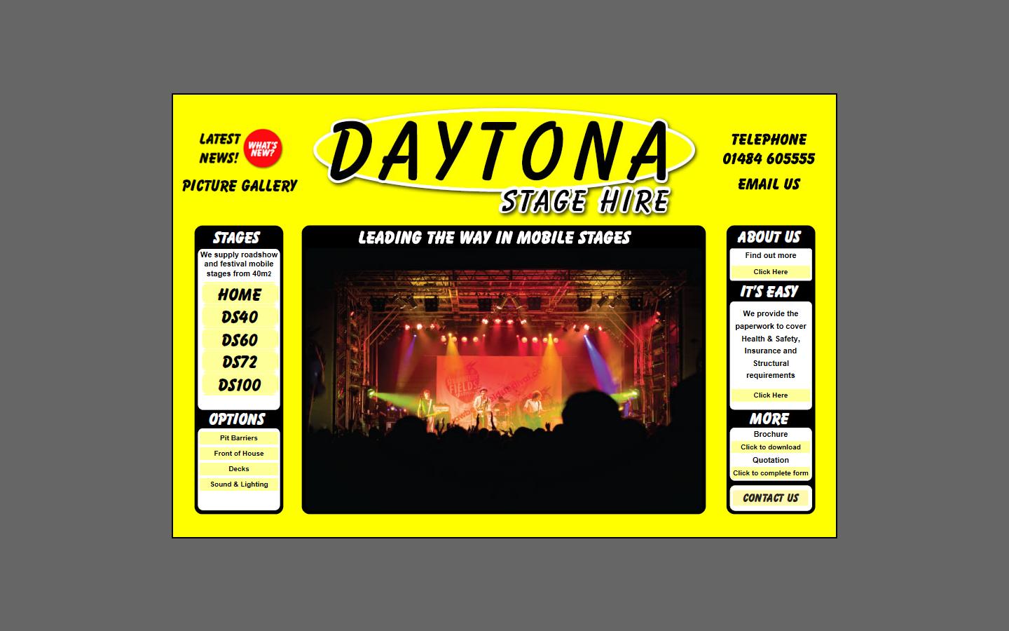 Daytona Stage Hire Website