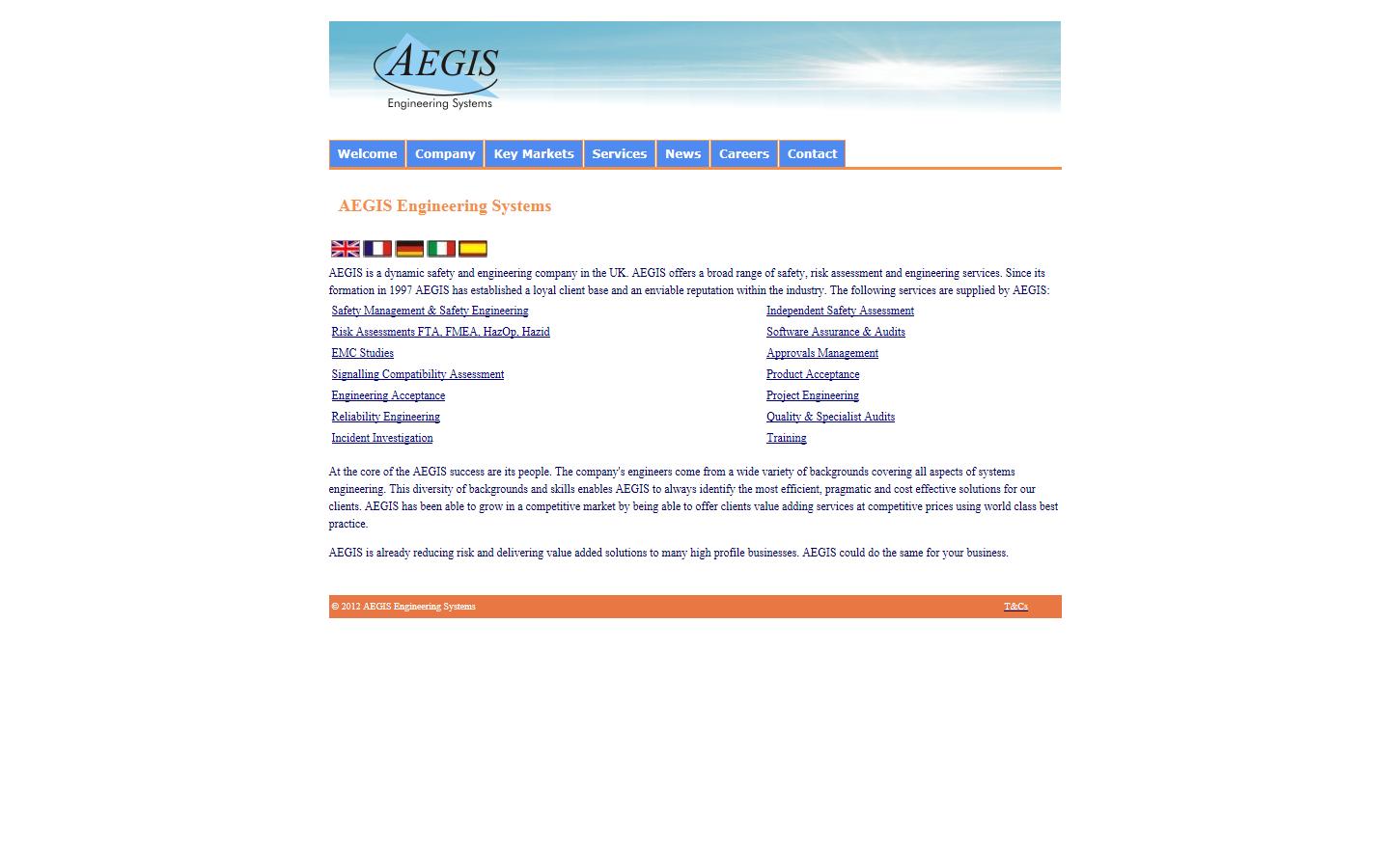 Aegis Engineering Systems Ltd  Website