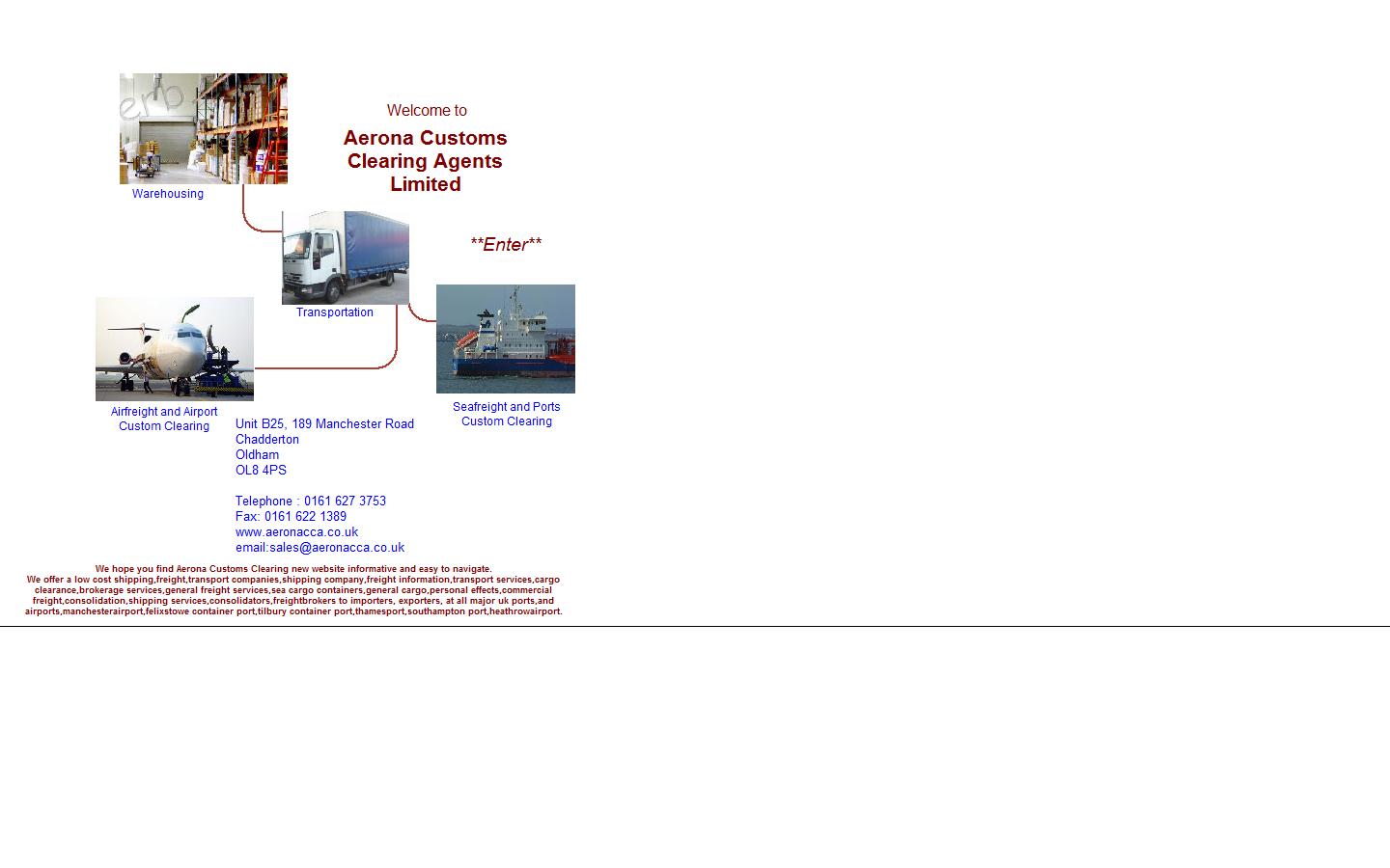 Aerona Customs Clearing Agents Ltd Website