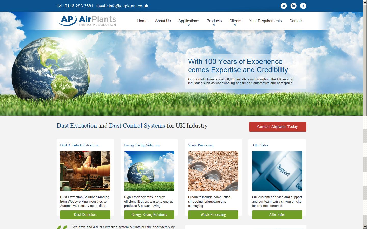 Air Plants Dust Extraction Ltd Website