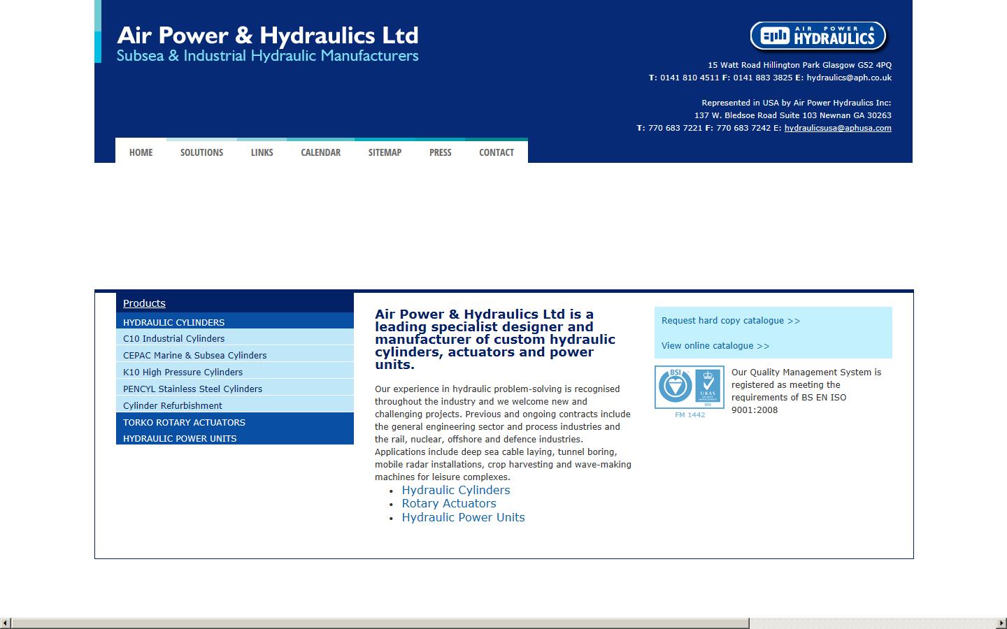 Air Power & Hydraulics Ltd Website