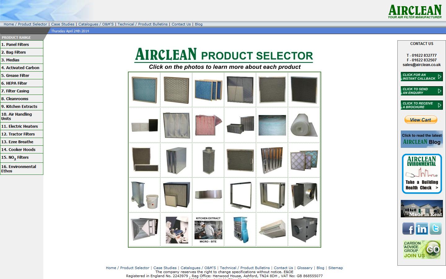 Airclean Ltd Website