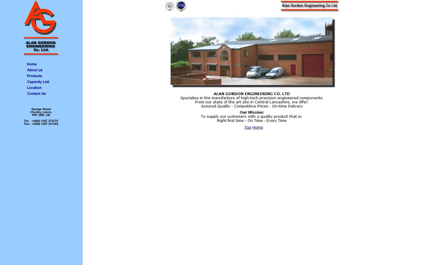 Alan Gordon Engineering Co Ltd Website