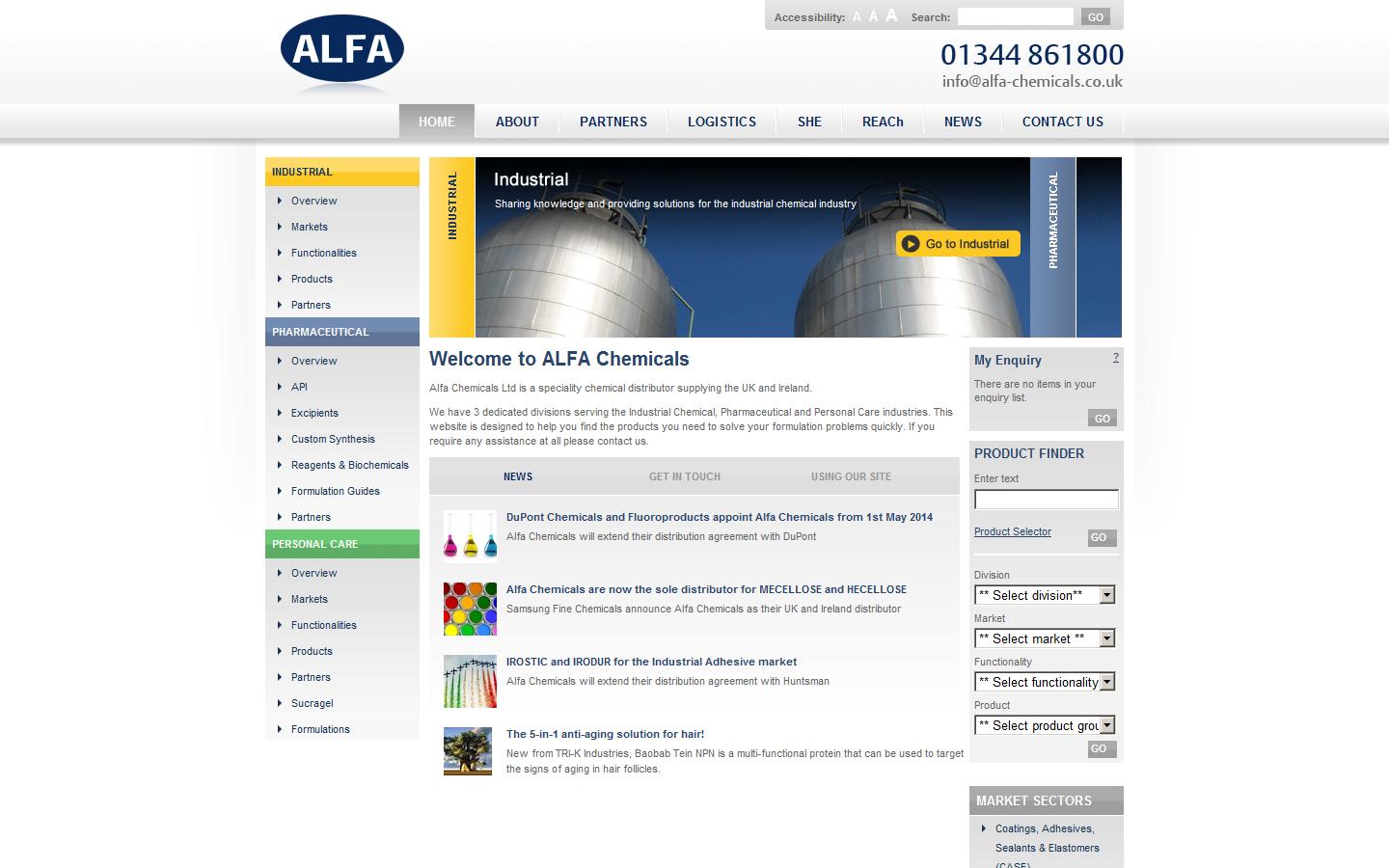 Alfa Chemicals Ltd  Website
