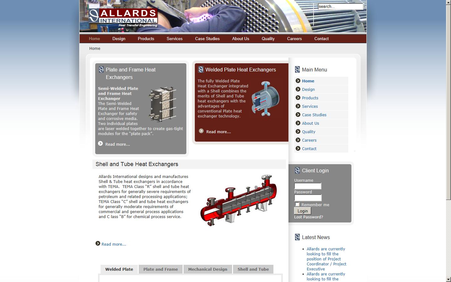 Allards International Ltd Website