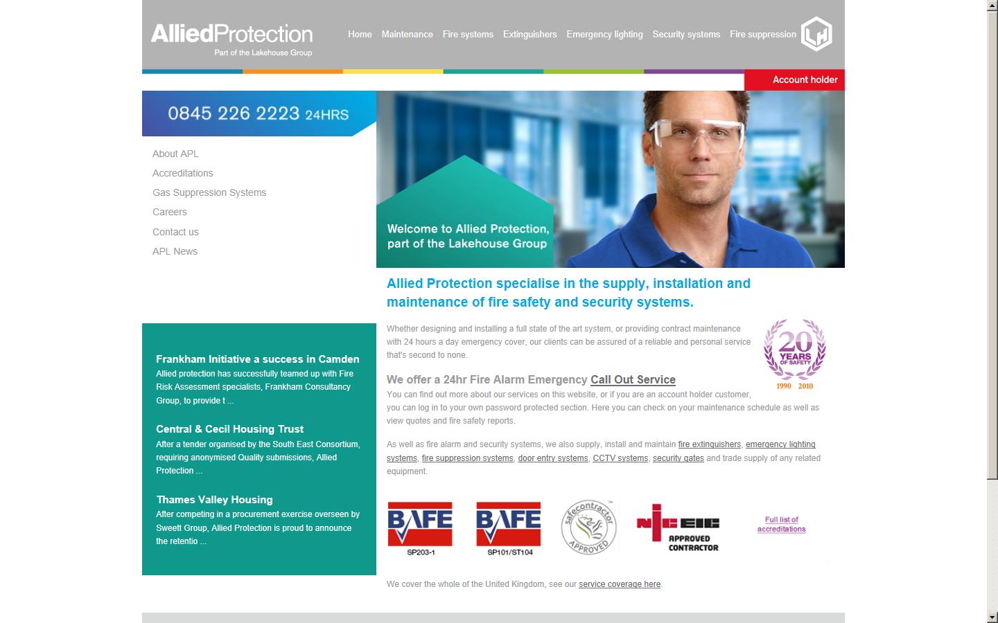 Allied Protection Ltd Website