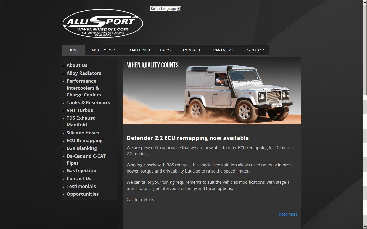 Allisport LTD  Website